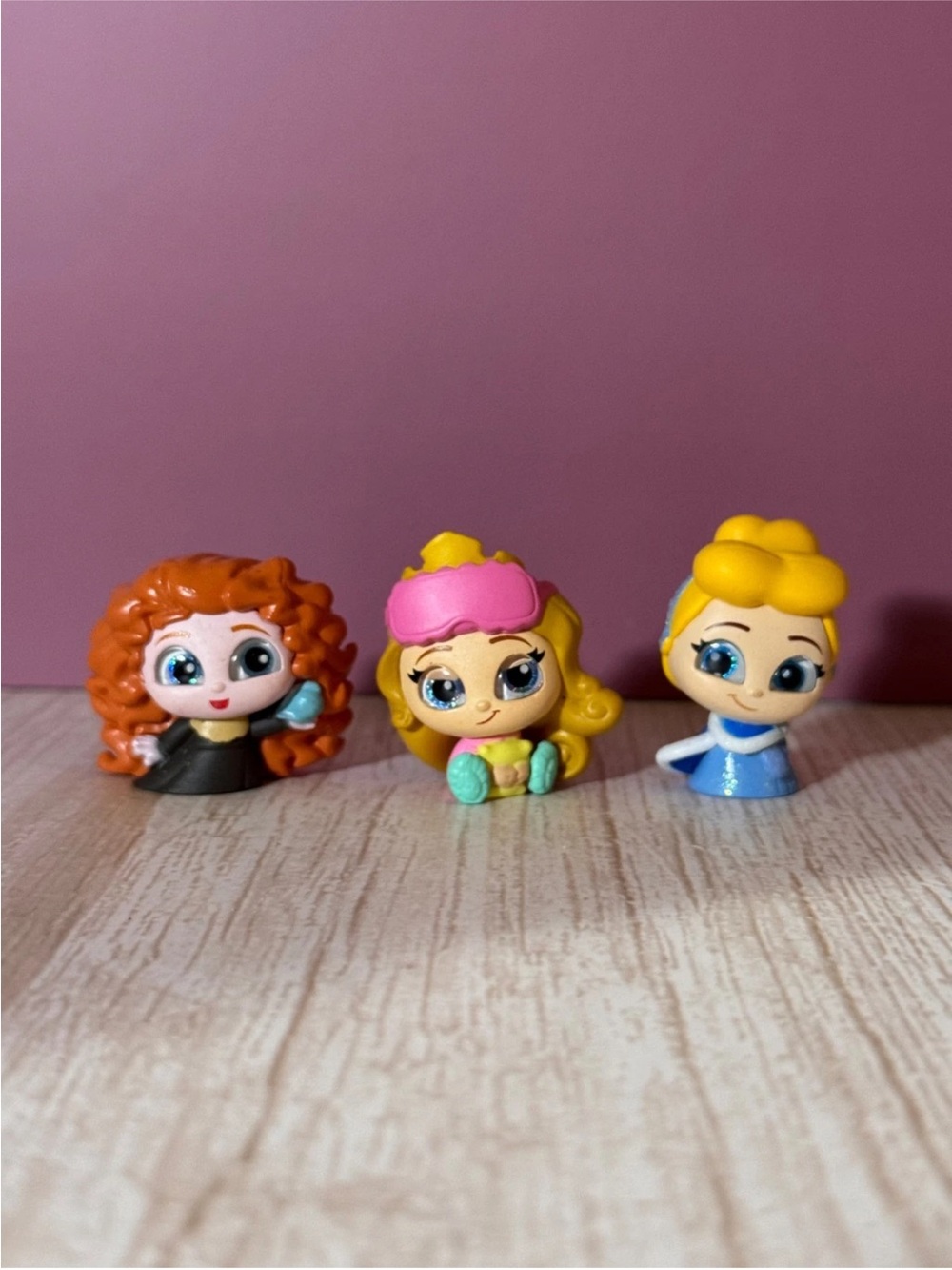 Merida, Aurora, Cinderella Disney Doorables